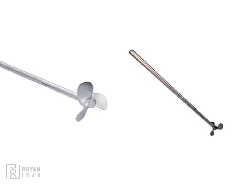 شفت و تیغه اورهد میکسر آزمایشگاهی