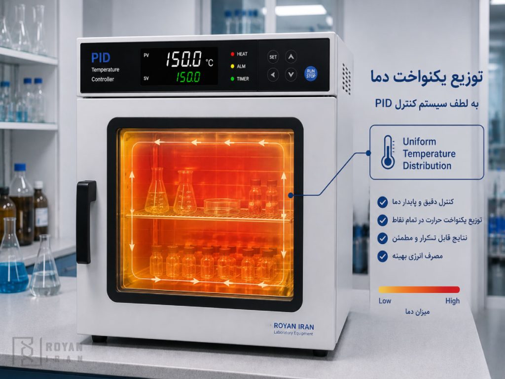 توزیع دمایی با سیستم کنترل PID